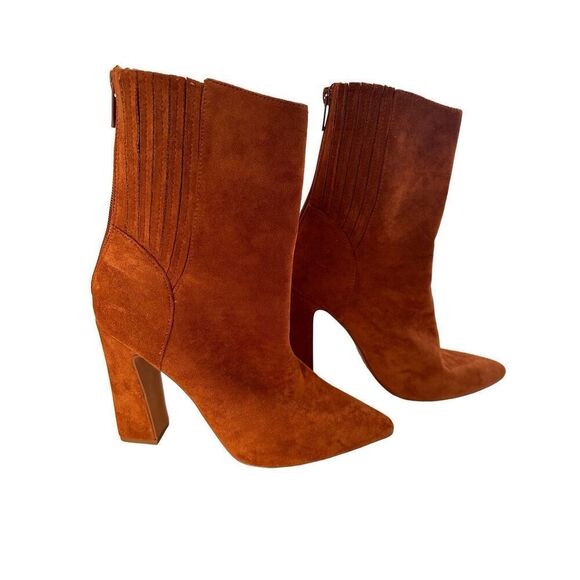 Faux Suede Chestnut Forever 21 Boots Size 7￼￼ - Picture 1 of 6